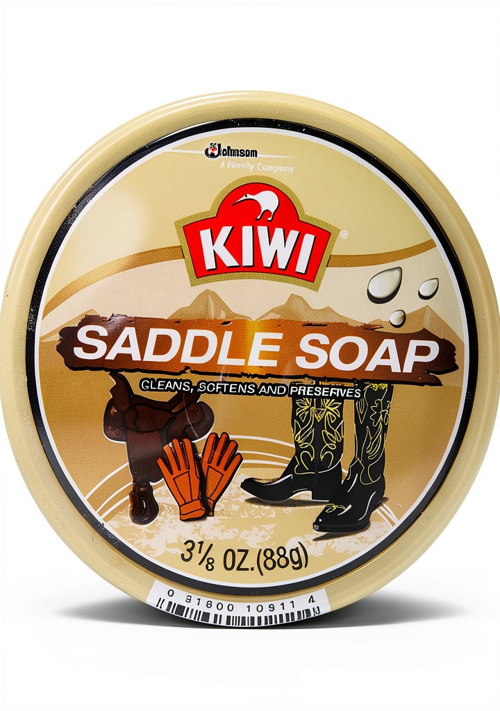Applying SC Johnson shoe cleaner to a leather boot
