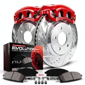 Power Stop Front Brake Kit for Mazda Miata Rotors & Carbon‑Fiber Pads-0