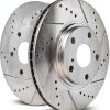 Power Stop Evolution Drill/Slot Brake Rotor Iron Machined Front-0
