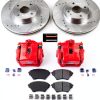 Power Stop Front Brake Kit for Mazda Miata Rotors & Carbon‑Fiber Pads-1