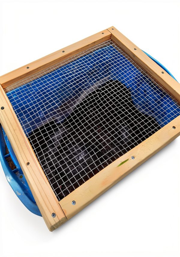 Soil sifter, 1/2" hardware cloth, great for sifting soils with large rocks-1