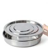 Lab Sieves Pan LVDALAB 304 Stainless Steel 8in Diameter with Lid-1