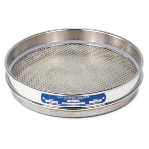 Gilson 8" Stainless Half-Height Lab Sieve No. 8 ASTM E11 Certified-0