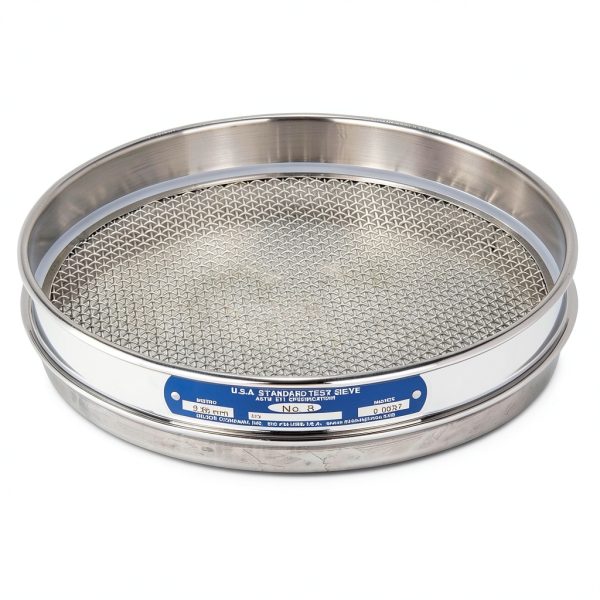 Gilson 8" Stainless Half-Height Lab Sieve No. 8 ASTM E11 Certified-0