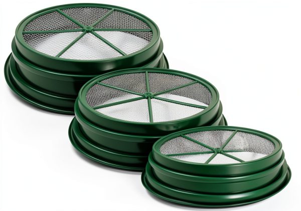 Gold Sifting Classifier 3-Piece Set DRAGONXT 13¼" Stackable Sieves-4