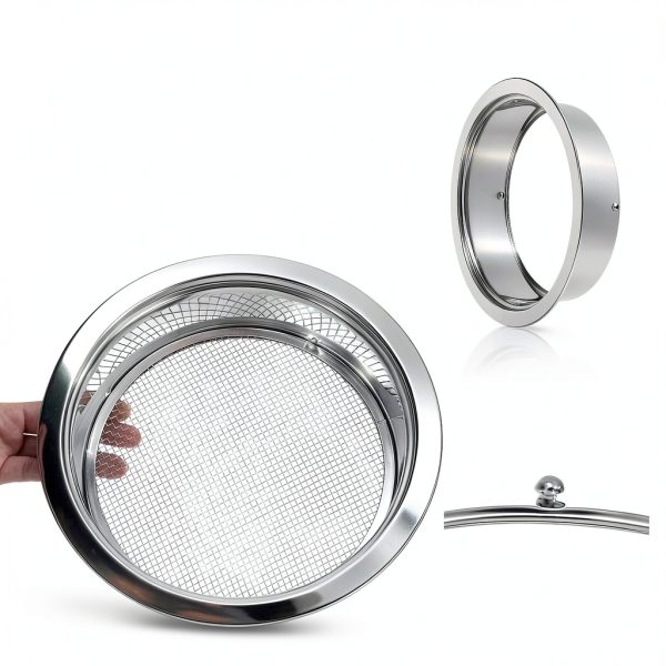 Soil Sieve Stainless Steel Garden Sifter with 5 Mesh Screens - IANFAN-3