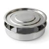Lab Sieves Pan LVDALAB 304 Stainless Steel 8in Diameter with Lid-0