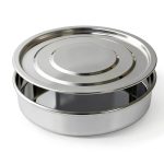 Lab Sieves Pan LVDALAB 304 Stainless Steel 8in Diameter with Lid-0